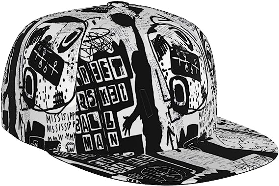 Fashion Hip Hop Style Adjustable Snapback Hat for Men and Women Sun Cap Graffiti Cap Doodle Baseball Cap